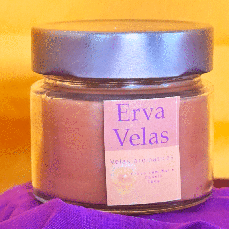 Vela aromática de Cravo com Mel e Canela