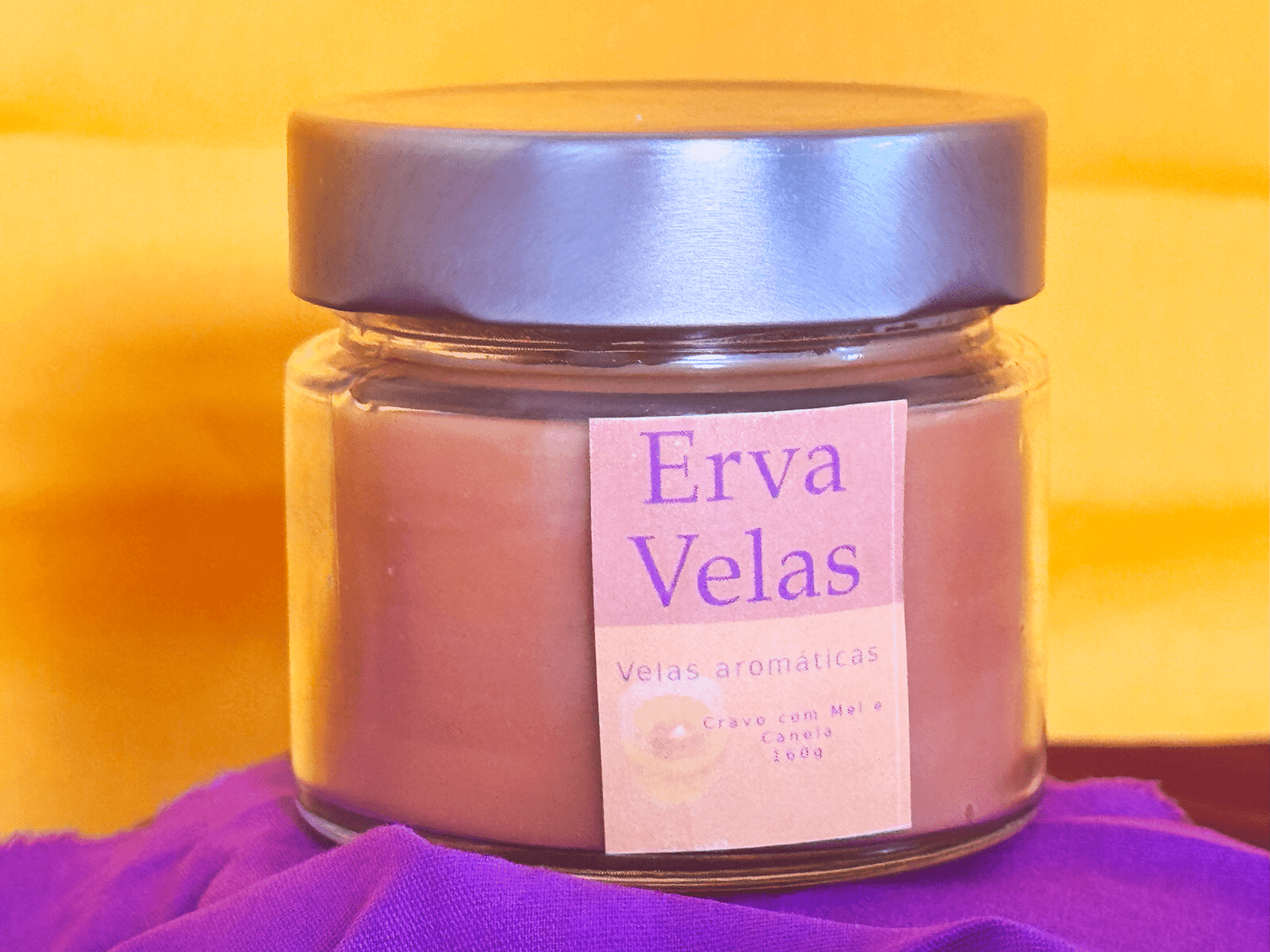Vela aromática de Cravo com Mel e Canela